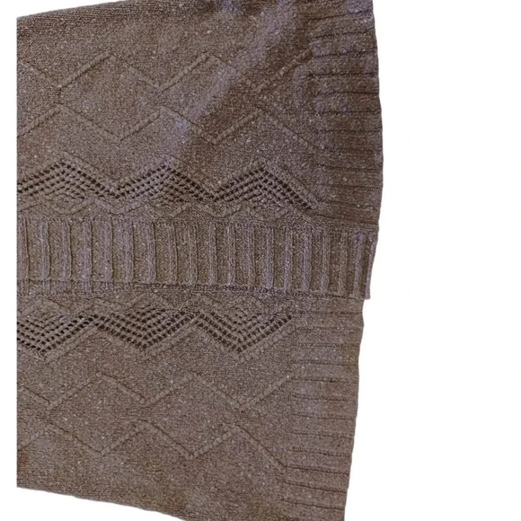 J. Jill Open Front Knit Cardigan Sweater Brown Size Medium - Picture 7 of 8